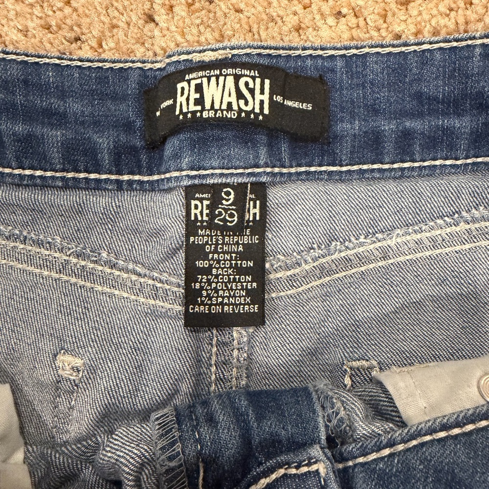 Rewash Ripped Jean Shorts - Picture 2 of 3